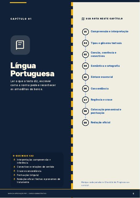 Abertura de capítulo com a rota de estudo